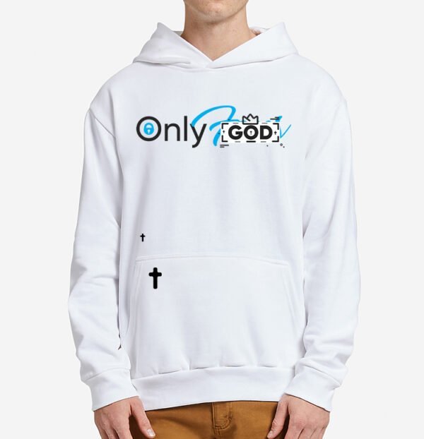 Trendy white Hoodie God – affordable urban streetwear for casual wear